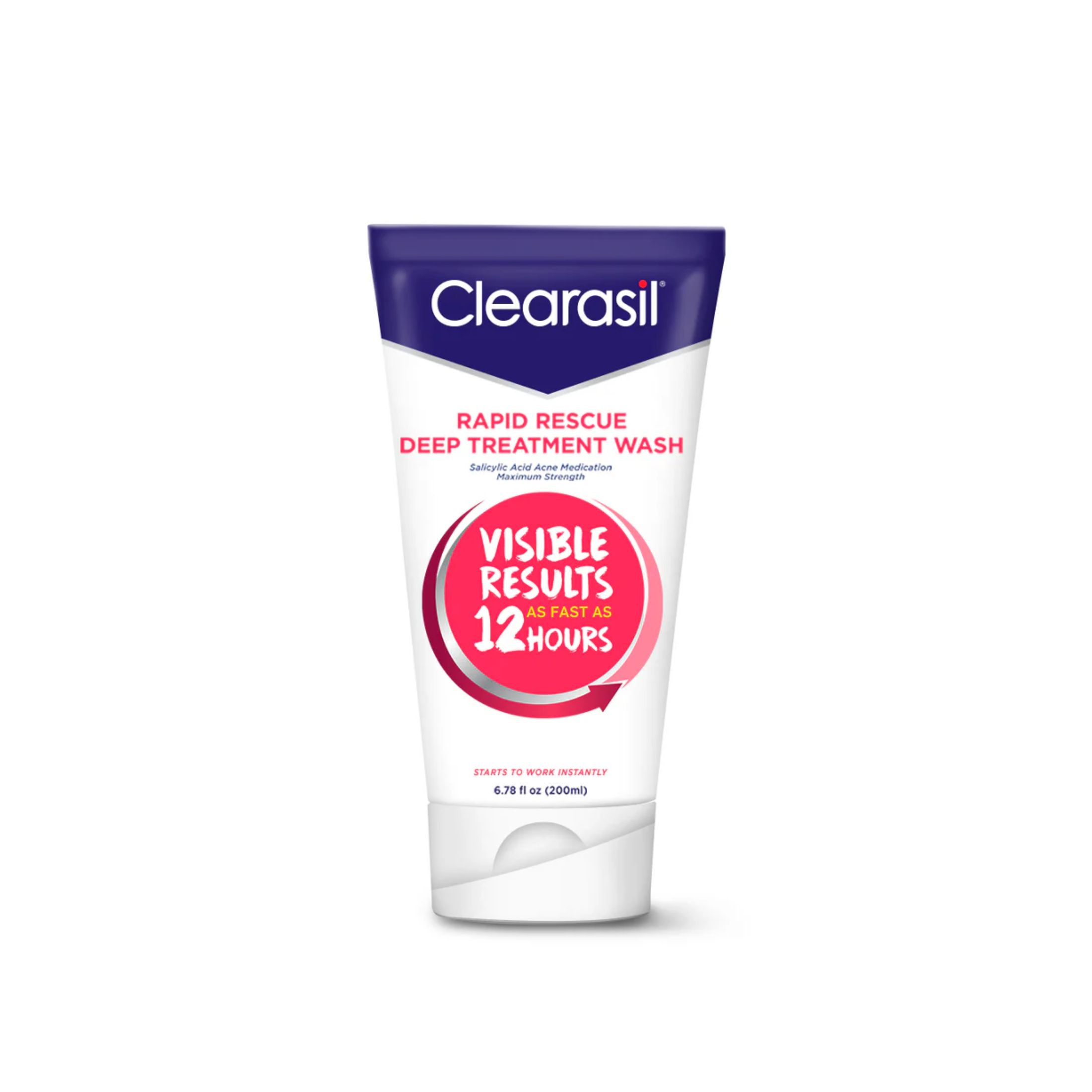 Clearasil Rapid Rescue Deep Treatment Wash Salicylic Acid Acne Medication Maximum Strength 6.78 Fl Oz