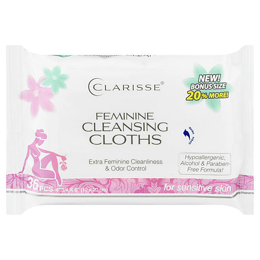 Clarisse For Sensitive Skin Feminine Cleansing Cloths