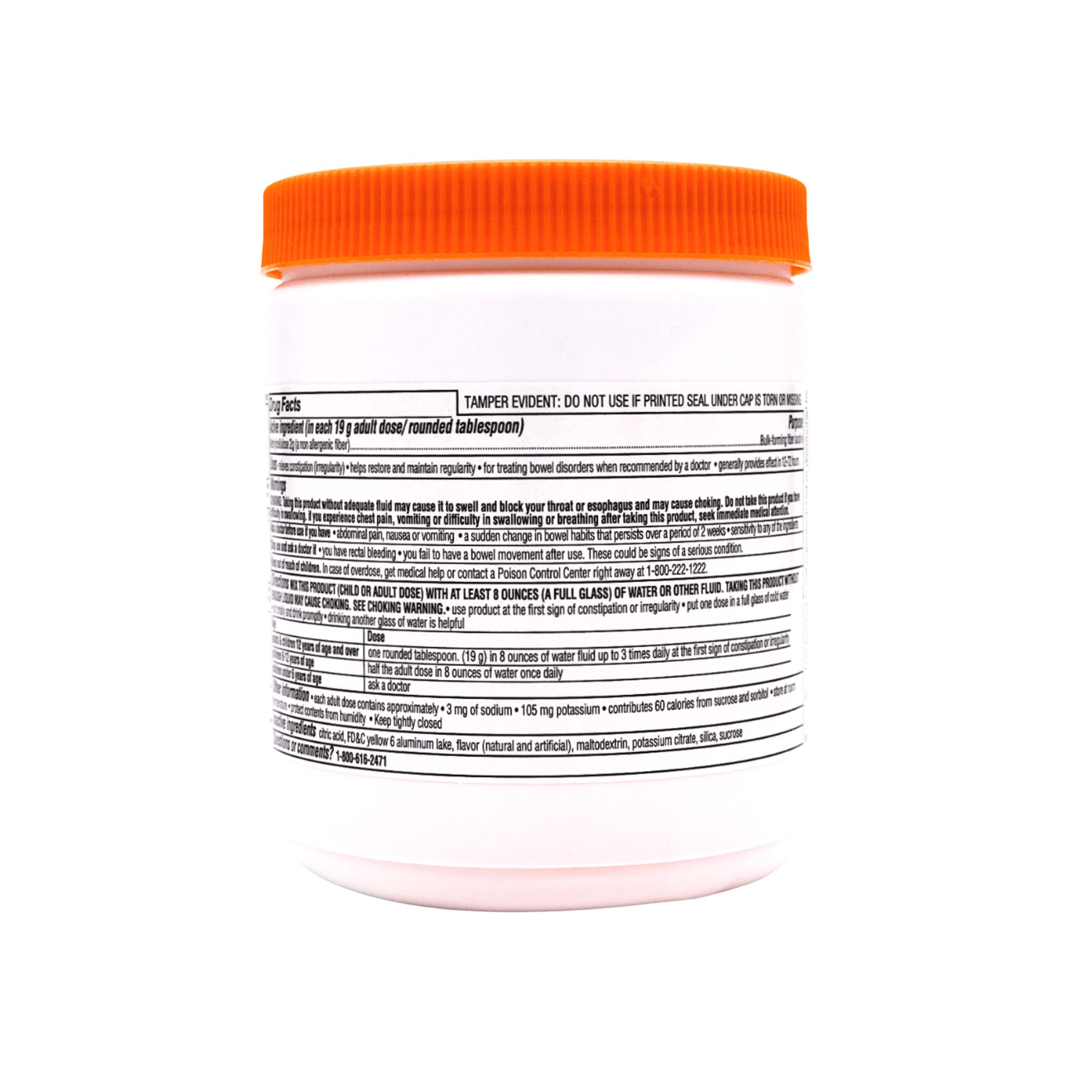 Major Soluble Fiber Therapy Powder Orange Flavor - 16 Oz