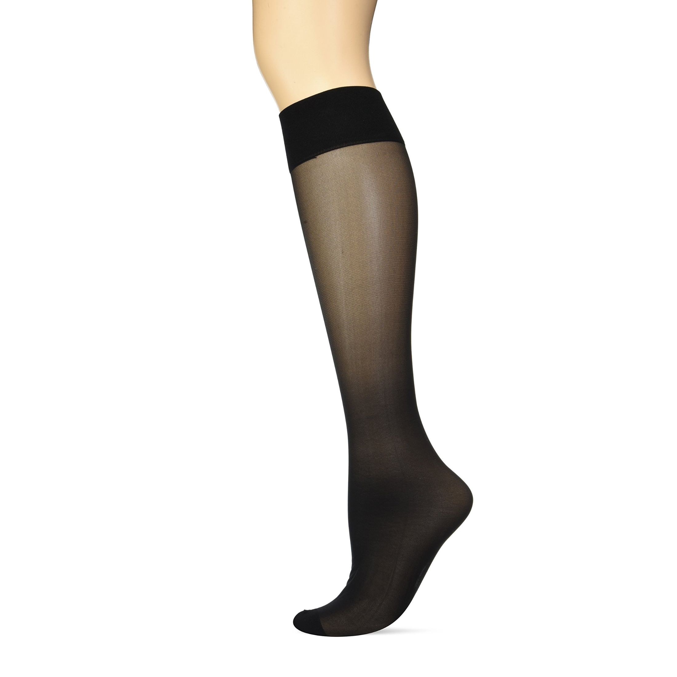 Jobst 119234 Womens UltraSheer Light Support Knee Highs, Classic Black, 9.5-11