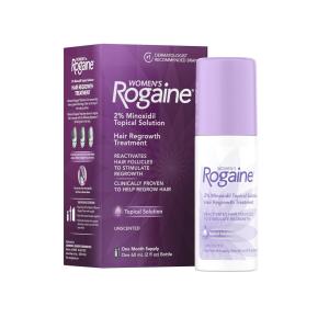 Rogaine Women's Hair Regrowth Treatment Topical Solution With 2% Minoxidil 1 Month Supply