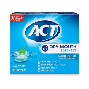 ACT Total Care Dry Mouth Lozenges, Soothing Mint