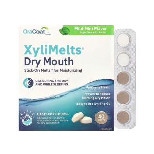 OraCoat XyliMelts For Dry Mouth Mint Free - 40 Discs