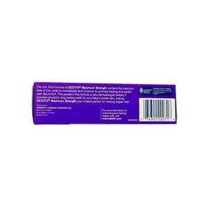 Desitin Maximum Strength Baby Diaper Rash Cream With 40% Zinc Oxide For Treatment, Relief & Prevention, Hypoallergenic, Phthalate- & Paraben-Free Paste, 4 Oz