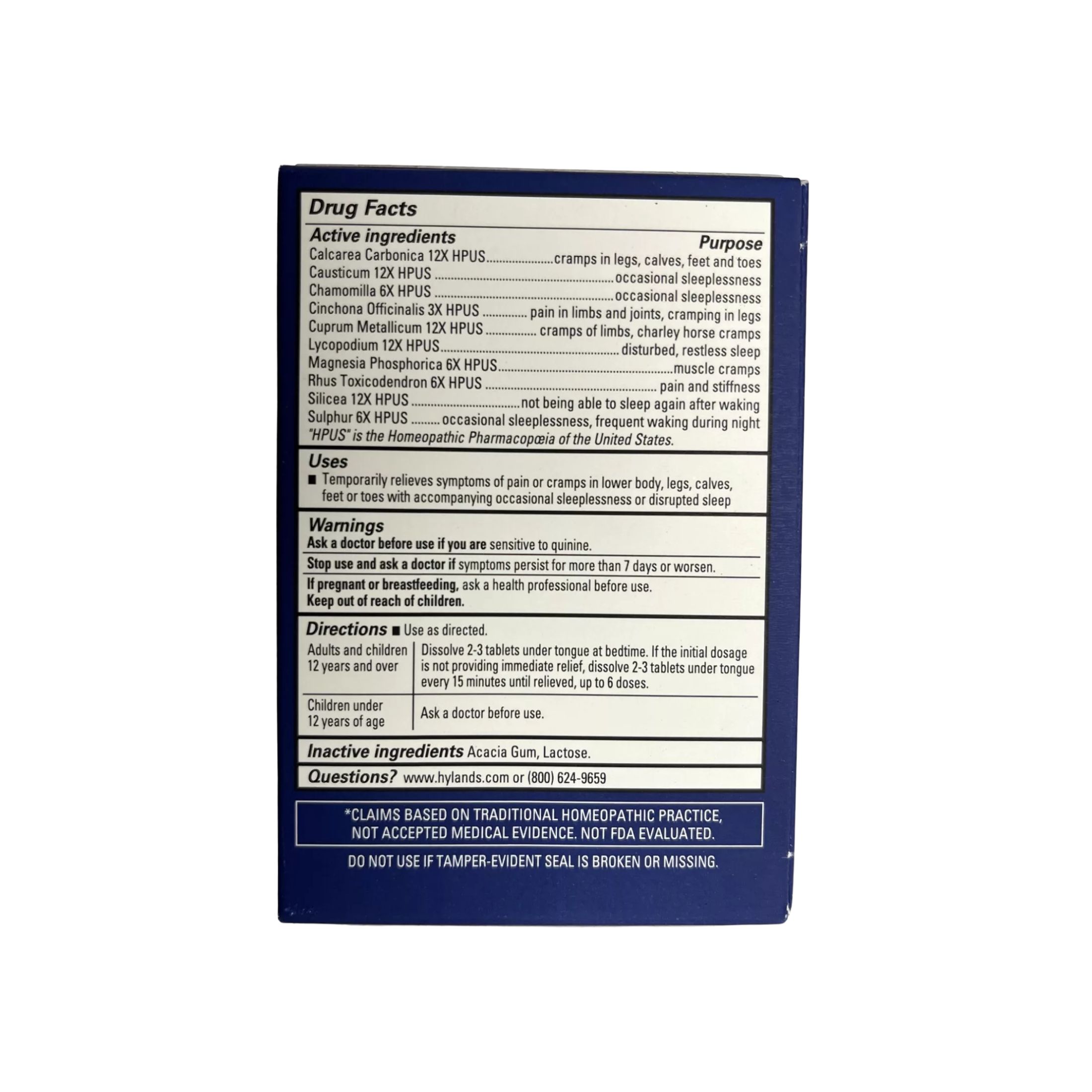 Hyland's Leg Cramps PM Nighttime Cramp Relief Dissolving Tablets