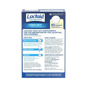 Lactaid Lactase Enzyme Supplement, Fast Act, Chewables, Vanilla Twist Flavor