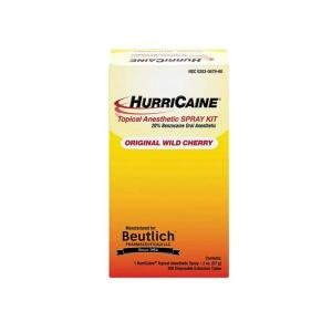 Beutlich Inc HurriCaine Wild Cherry Topical Benzocaine 20% Oral Anesthetic Spray 2 Oz