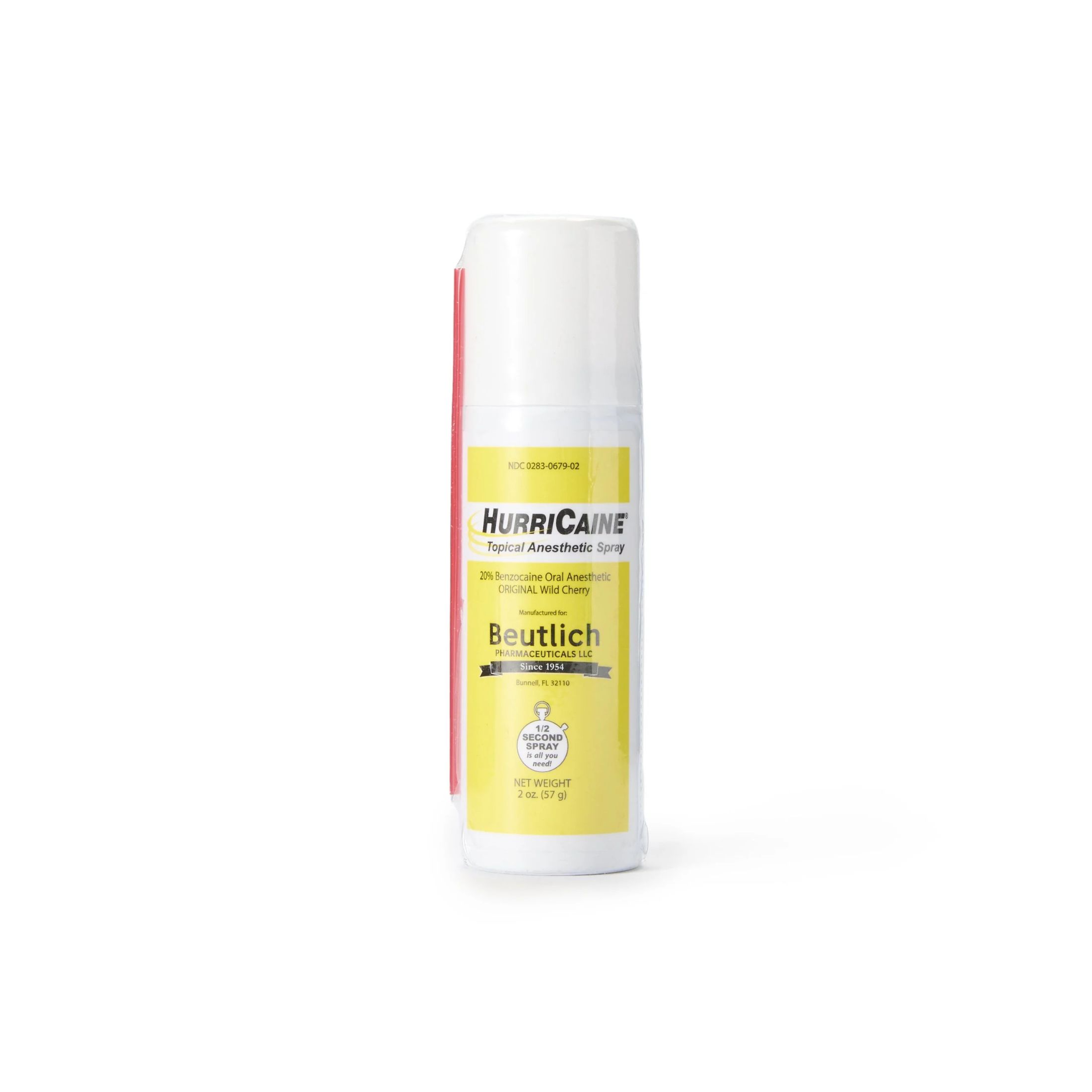 Beutlich Inc HurriCaine Wild Cherry Topical Benzocaine 20% Oral Anesthetic Spray 2 Oz