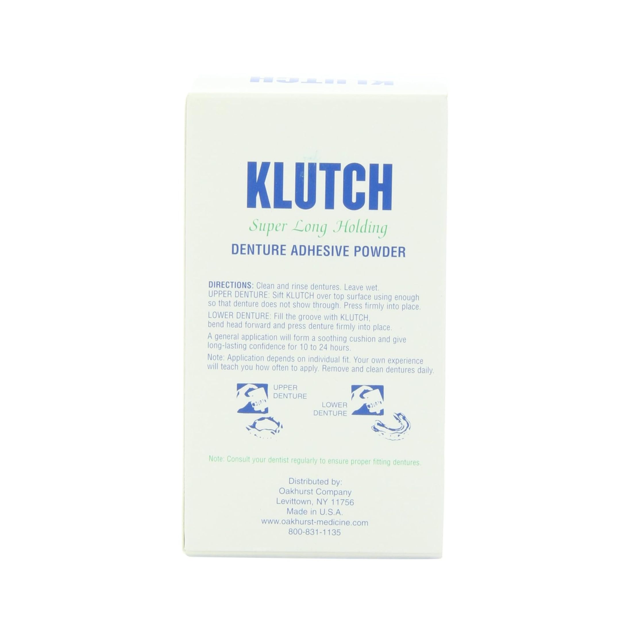 Klutch Denture Adhesive Powder Super Hold 1.75 Oz