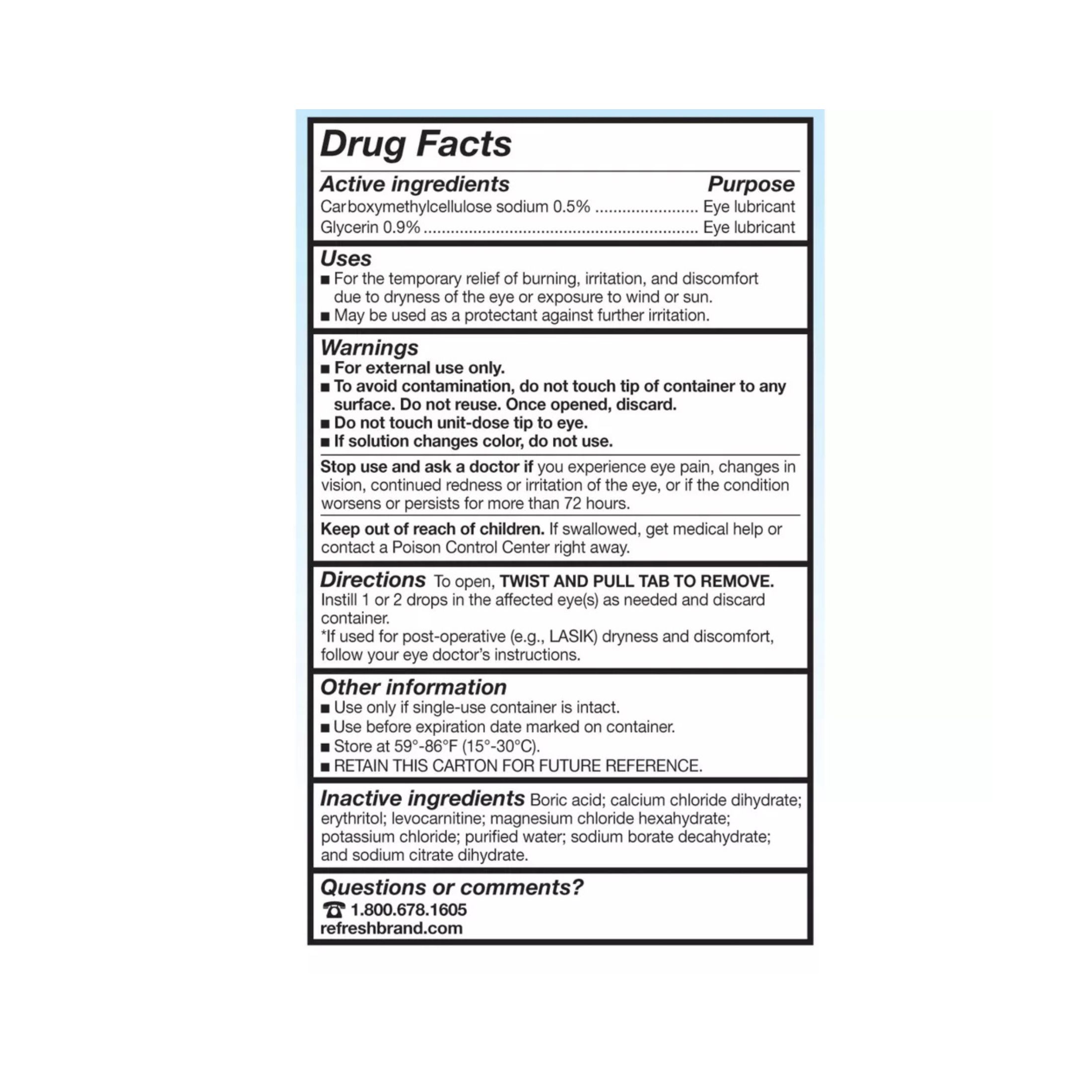Refresh Optive Lubricant Eye Drops - 60ct