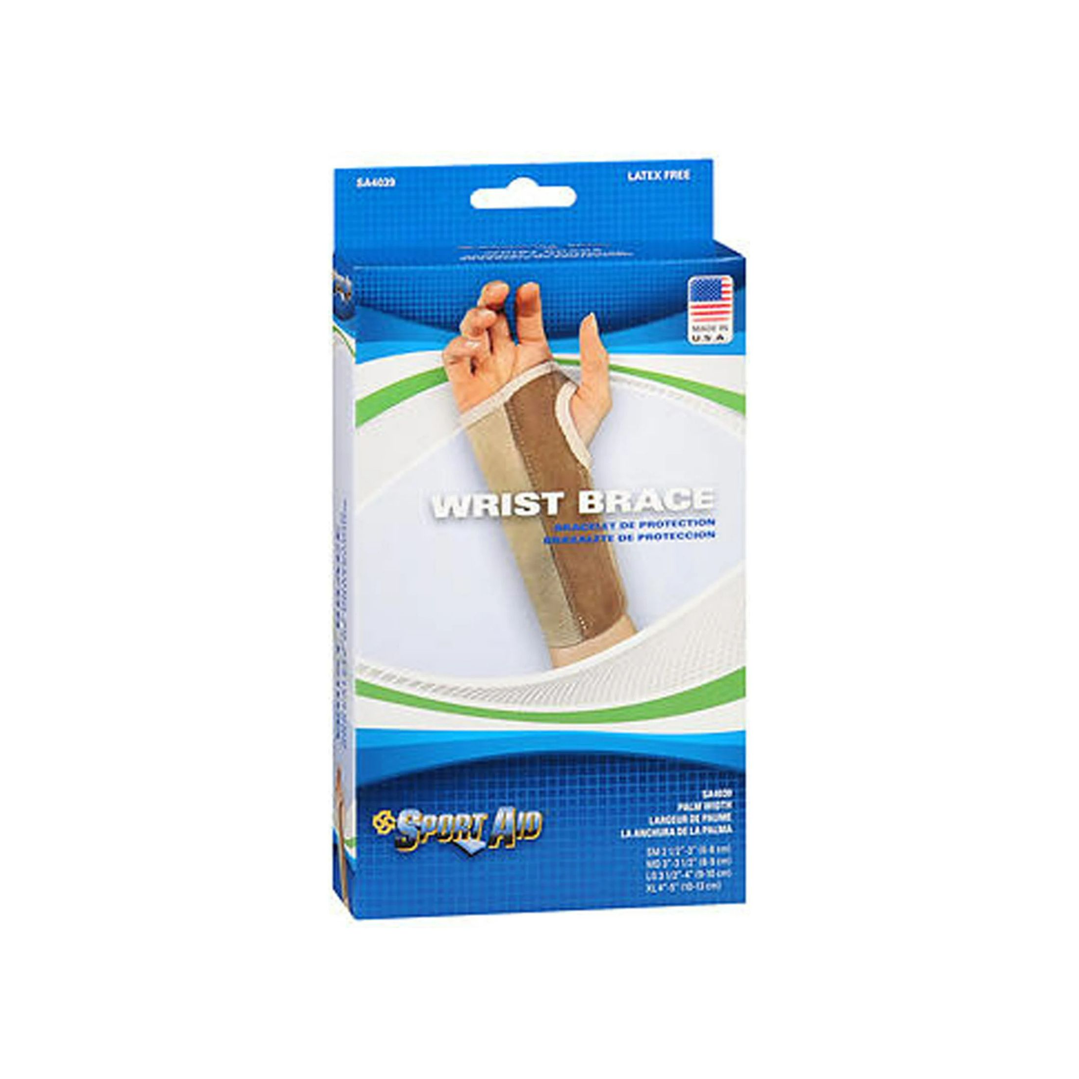 Sportaid Wrist Brace Sport Aid Deluxe Medium Left - 1 Ea