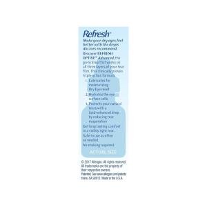 Refresh Optive Advanced Lubricant Eye Drops, 0.33 Fl Oz, Twin Pack