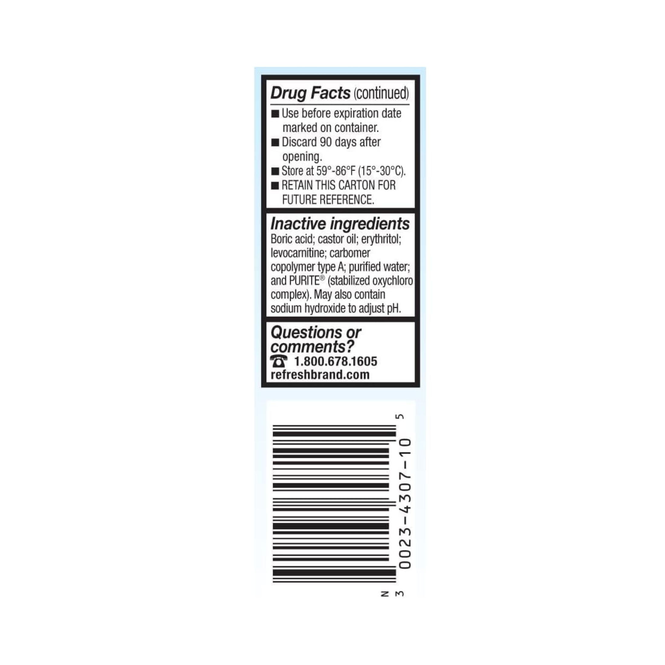 Refresh Optive Advanced Lubricant Eye Drops, 0.33 Fl Oz, Twin Pack