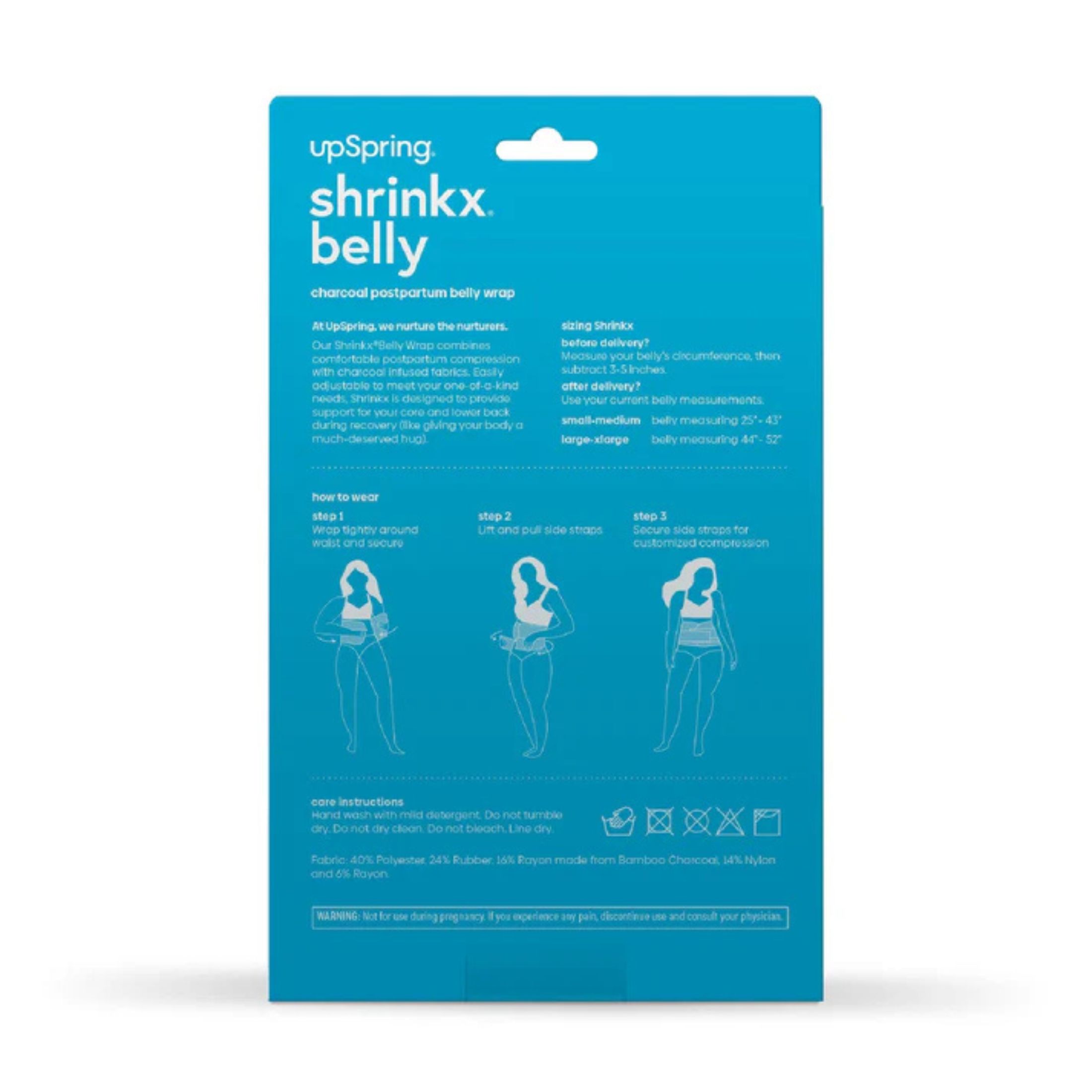 UpSpring Shrinkx Postpartum Belly Wrap With Bamboo Charcoal Fiber