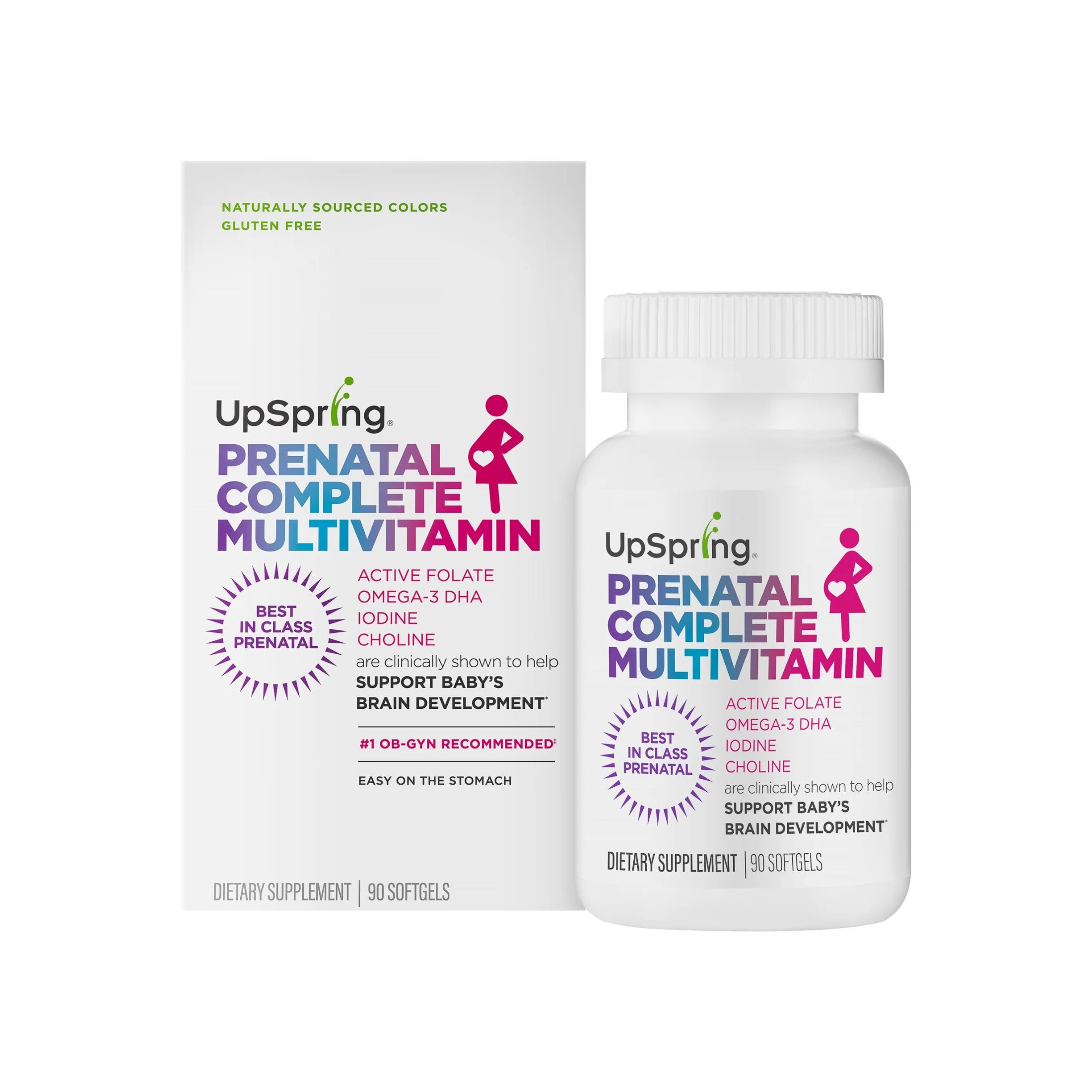 UpSpring Prenatal Complete Multivitamin For Women With Active Folate, 90 Softgels