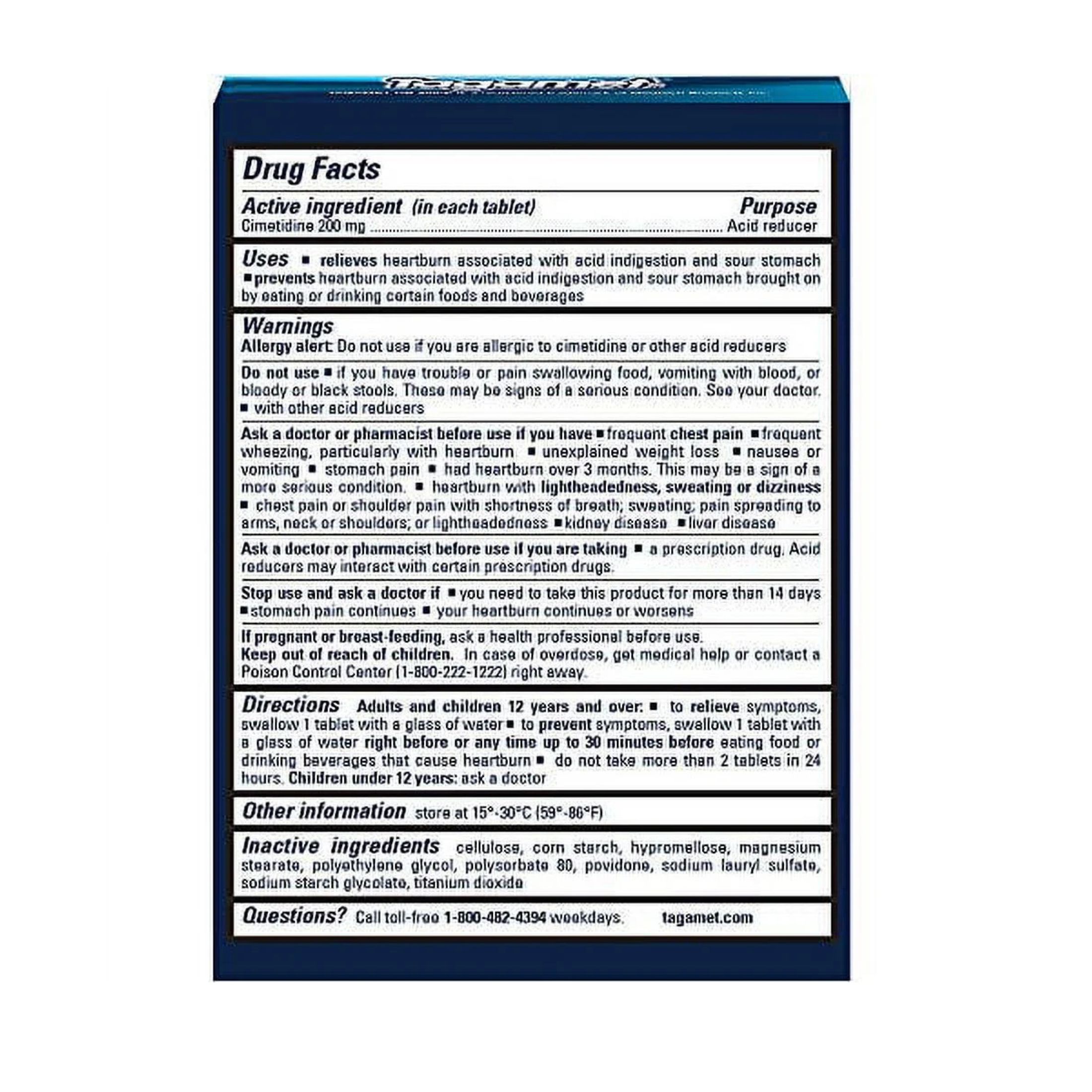 Tagamet HB 200 Acid Reducer 70 Tablets