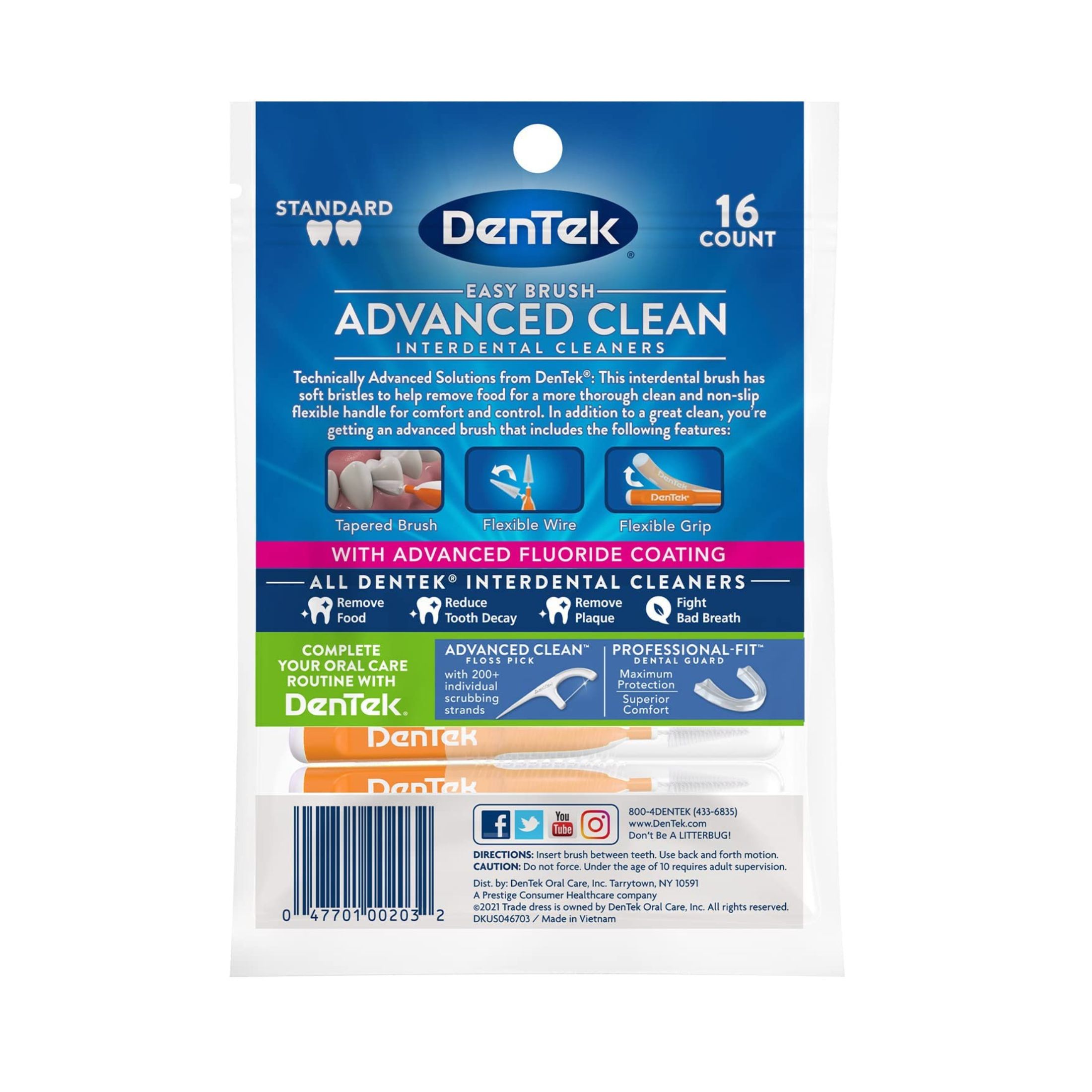 DenTek Easy Brush Standard Interdental Cleaners Mint