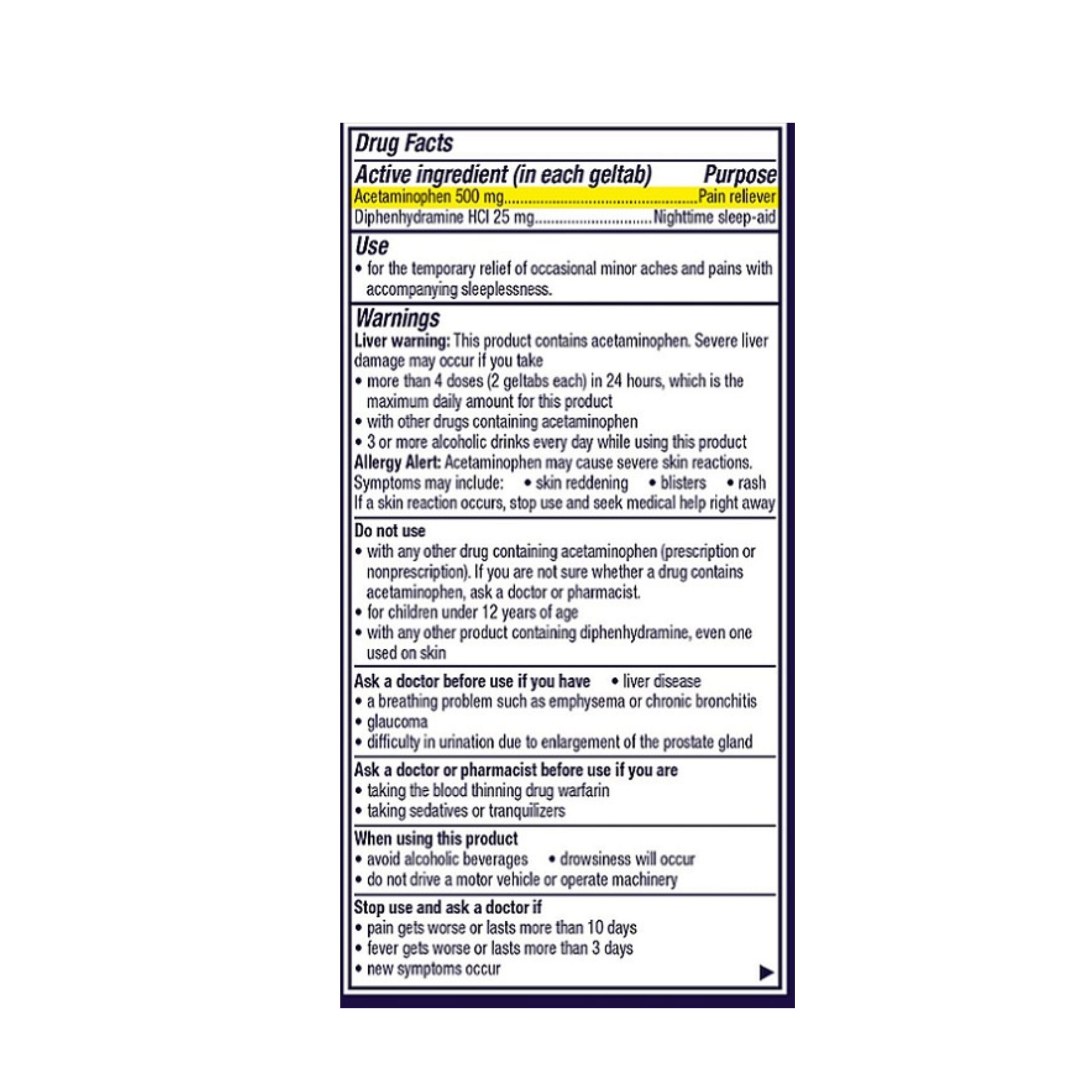 Vicks Zzz Quil Sleep Aid/Pain Reliever, Nighttime, Night Pain, Geltabs