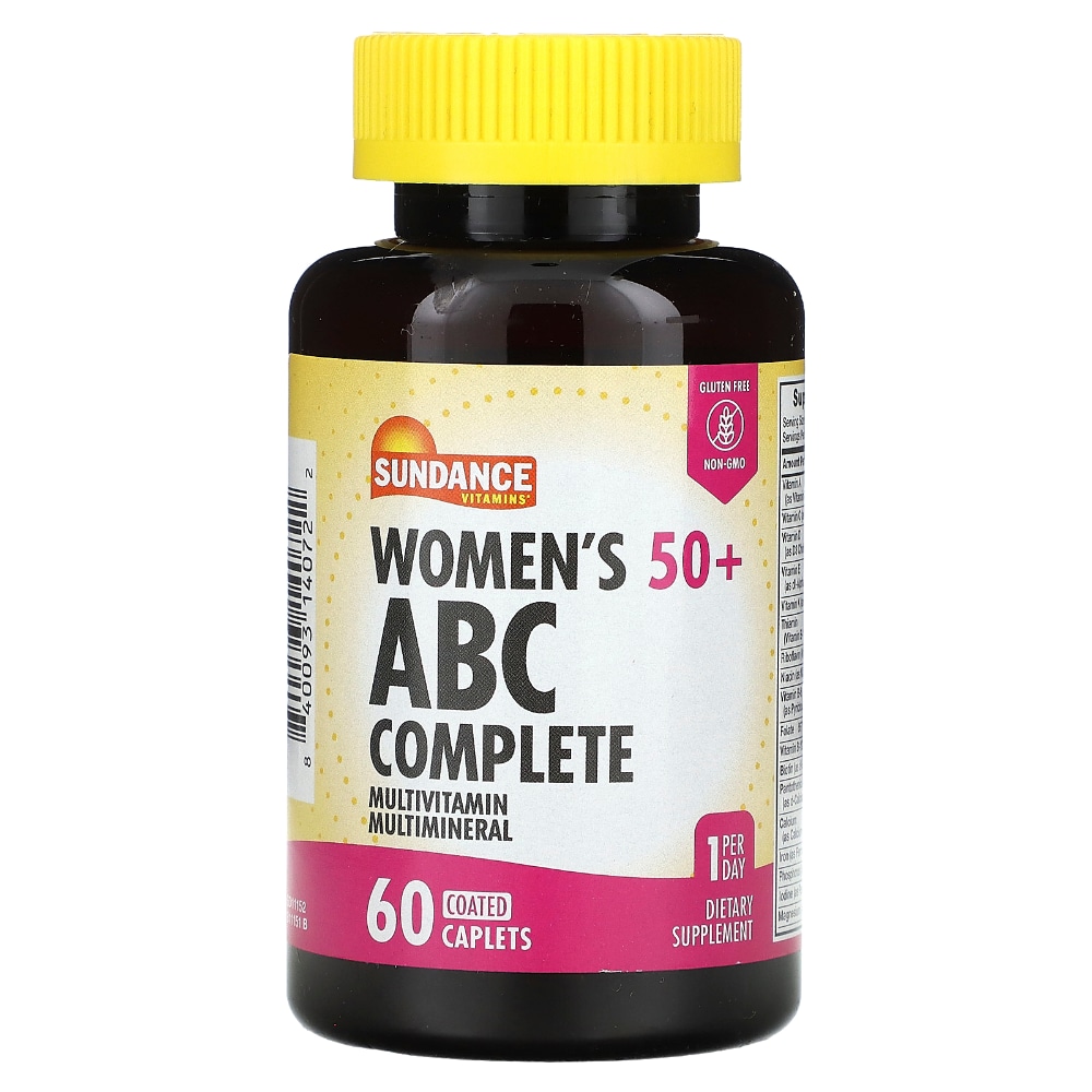 Sundance Vitamins Women's 50+, ABC Complete Multivitamin Multimineral, 60 Coated Caplets