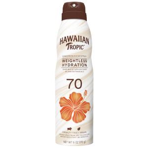 Hawaiian Tropic Weightless Hydration Sunscreen Spray SPF 70 Clear