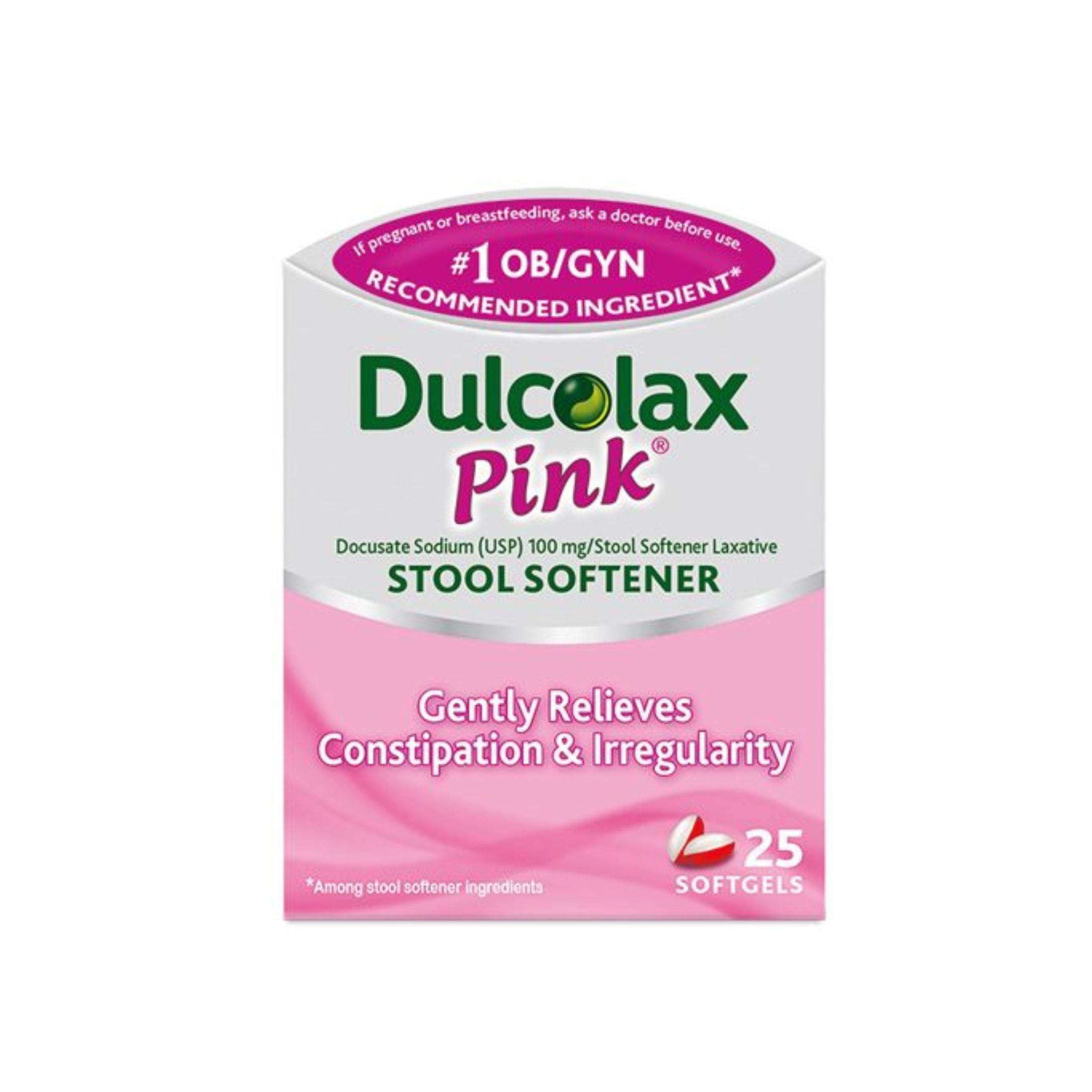 Dulcolax Stool Softener, 100 Mg, Pink, Softgels
