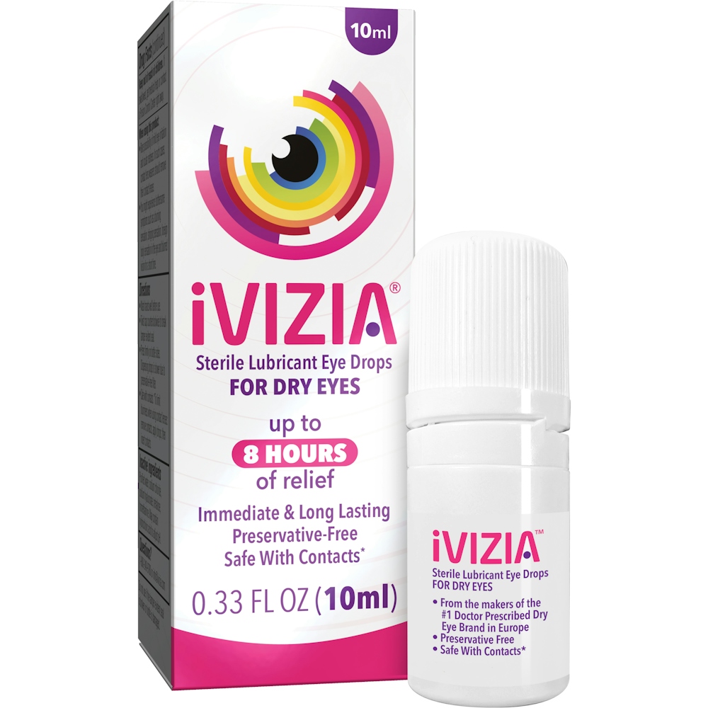 iVIZIA Sterile Lubricant Eye Drops For Dry Eyes - 0.33 Fl Oz