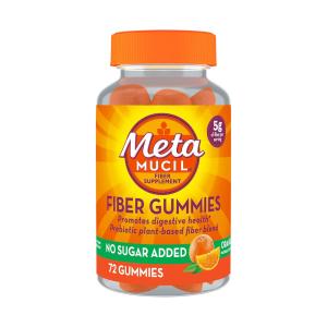 Metamucil Fiber Supplement Gummies, Sugar Free Orange Flavor