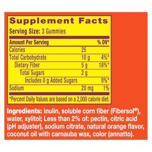 Metamucil Fiber Supplement Gummies, Sugar Free Orange Flavor