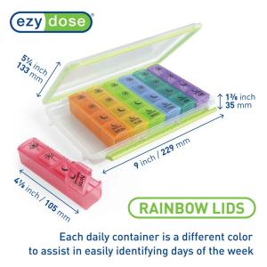 Ezy Dose Medtime Organizer Weekly 4x/day With Pop Outs, 70312