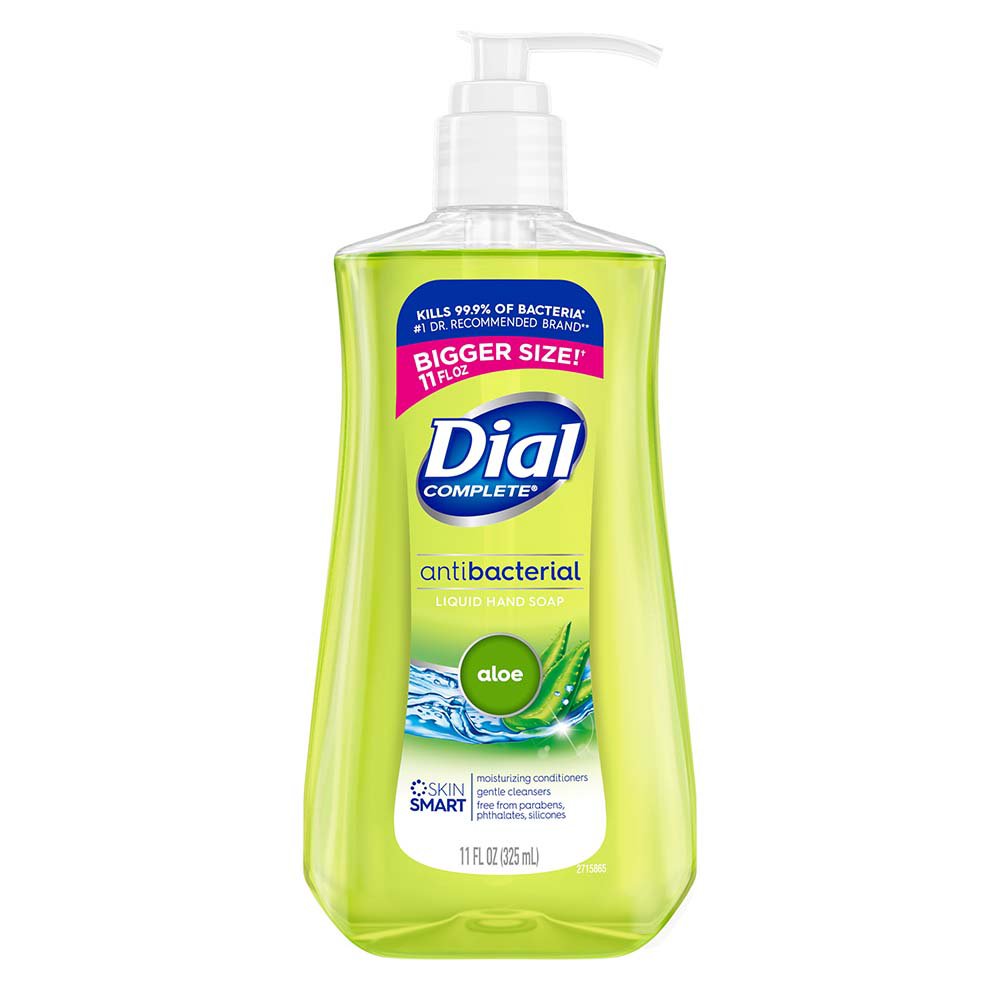 Dial Complete Antibacterial Liquid Hand Soap, Aloe Scent, 11 Fl Oz