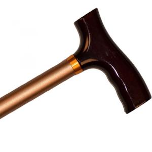 Alex Orthopedic Straight Adjustable Aluminum Cane With Fritz Handle - Matt Bronze