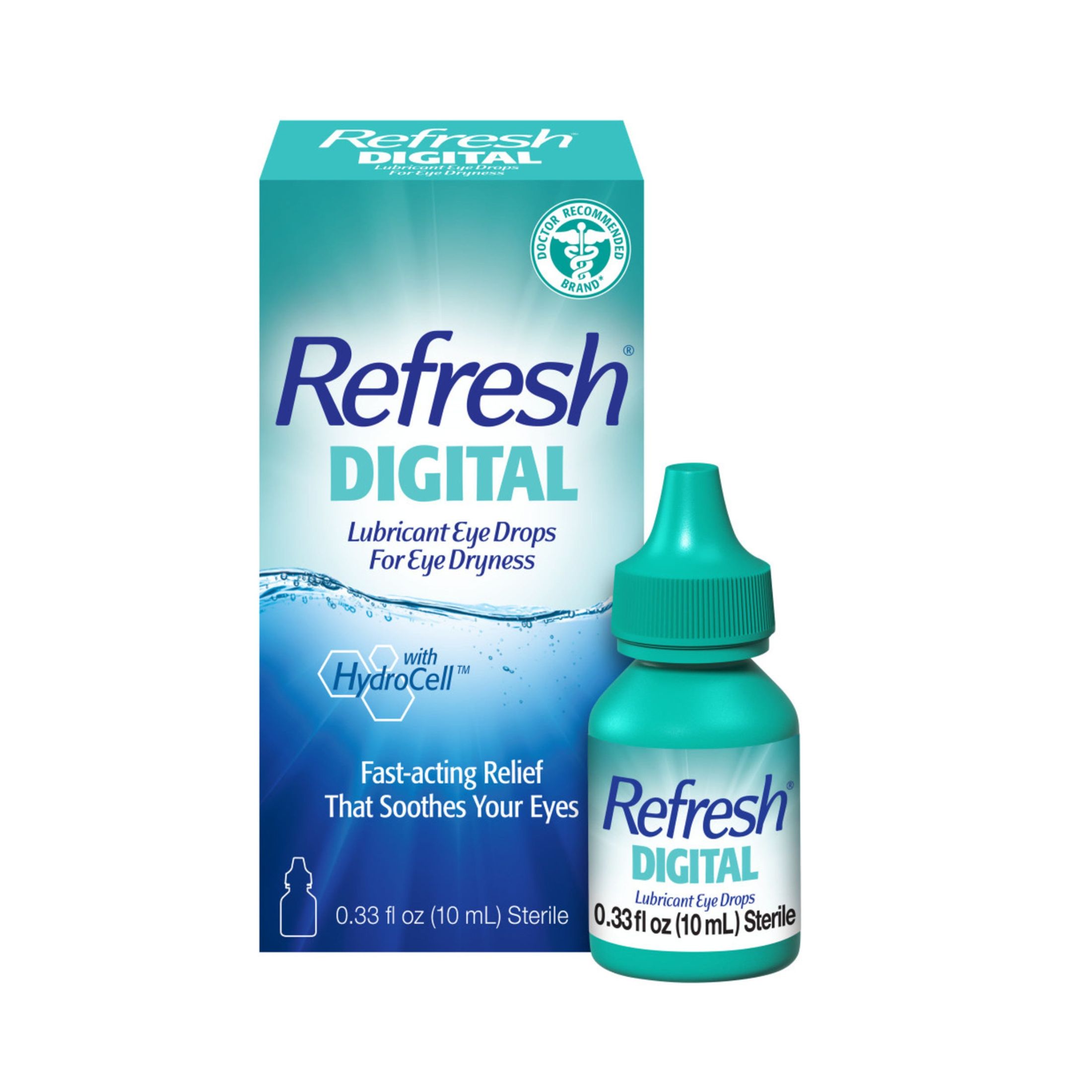 Refresh Digital Lubricant Eye Drops Preserved Tears, 0.33 Fl Oz (10 mL)