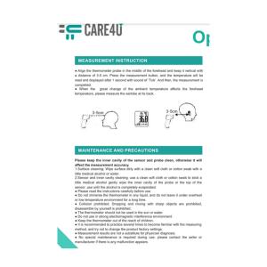 Cha Care4U Infrared Thermometer Thermal No-contact Forehead Thermometer 1sec. Measuring Time