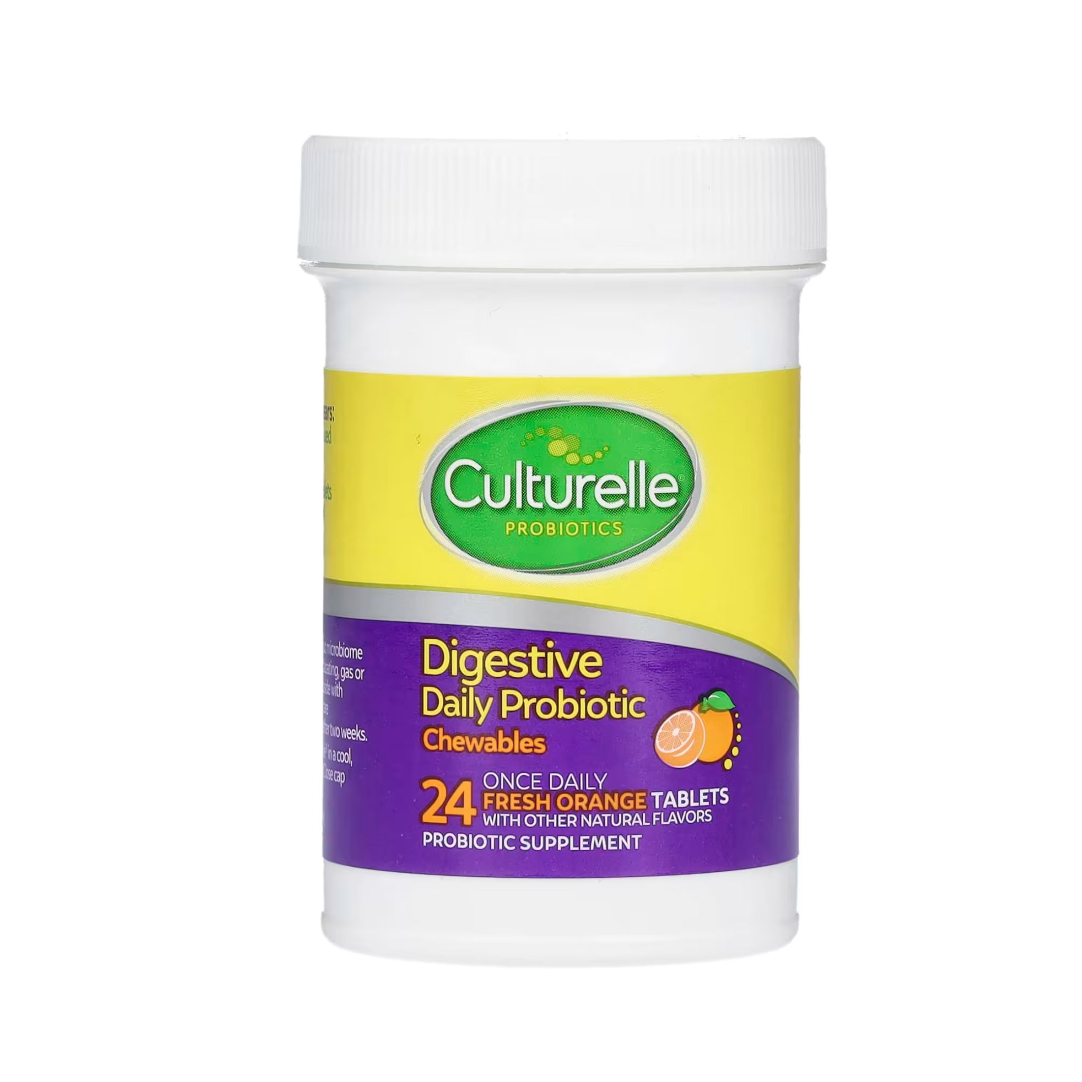 Culturelle Digestive Health, Daily Probiotic, Adult Chewable, Orange, 24ct