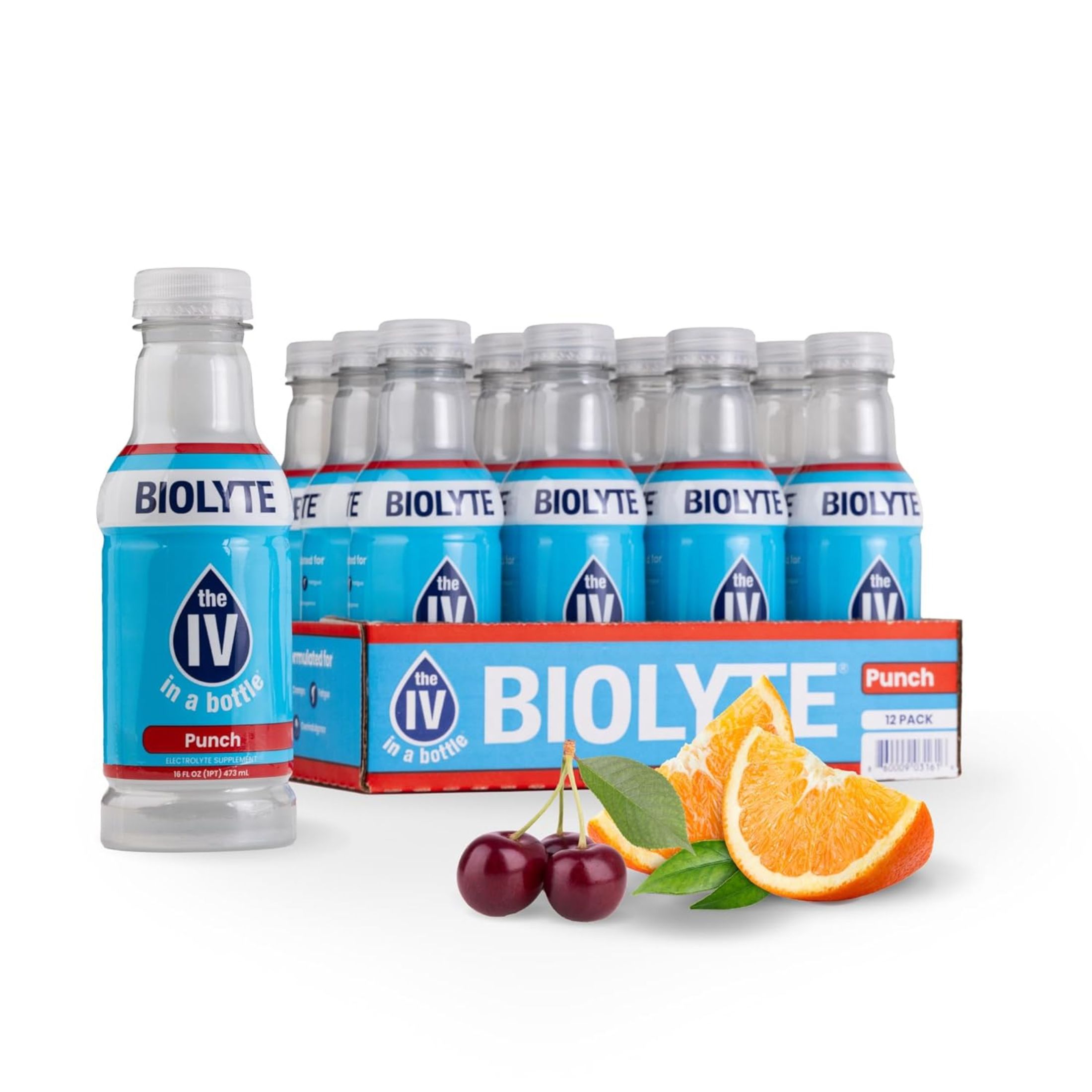 Biolyte Electrolyte Drink For Rapid Hydration, Berry, 16 Oz