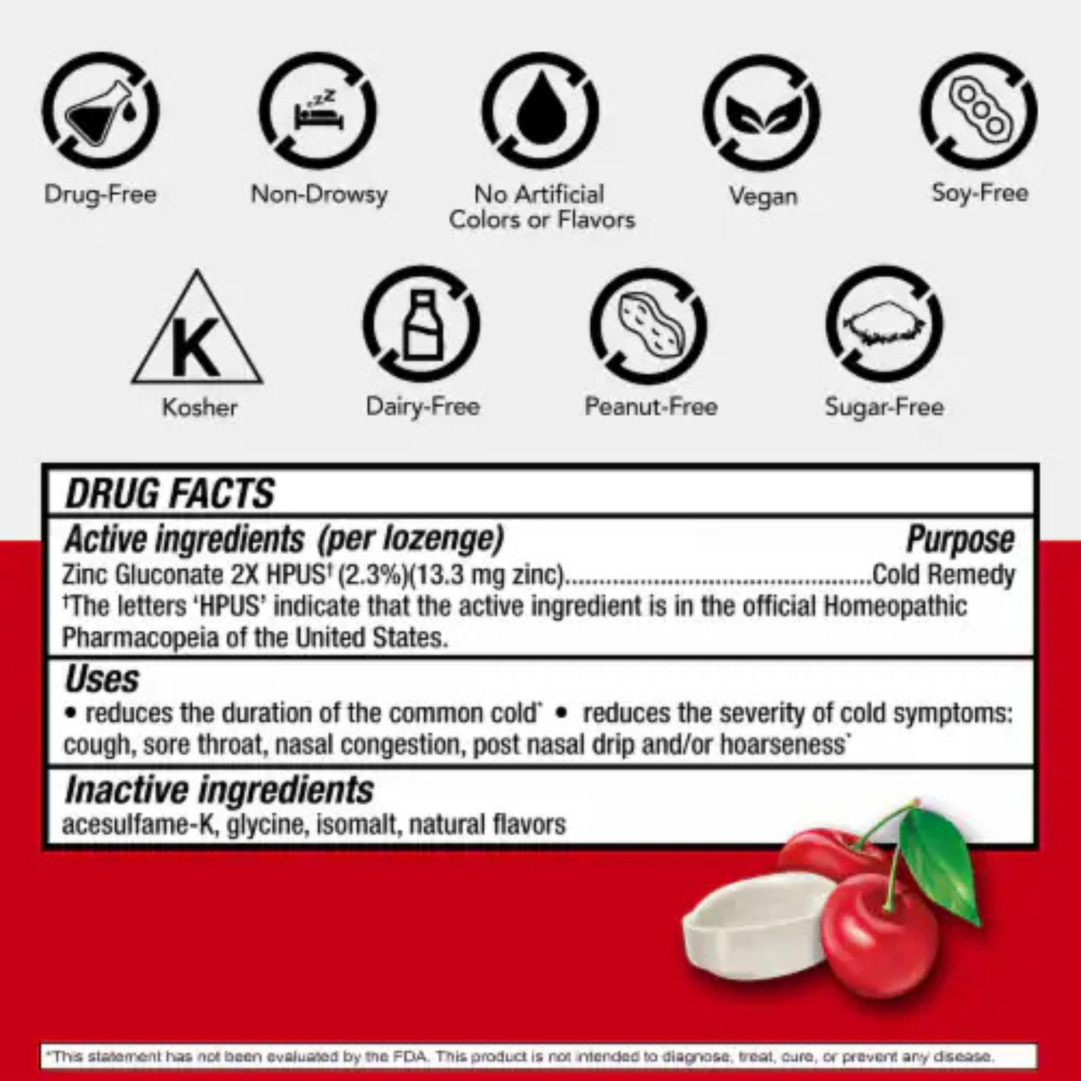 Cold Eeze Natural Sugar-Free, Wild Cherry Flavor, Lozenges