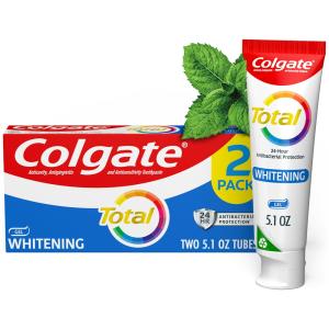 Colgate Total Toothpaste, Whitening, Gel, 2 Value Pack