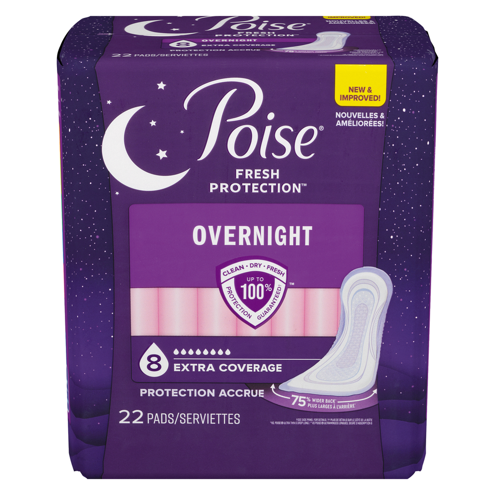 Poise Overnight Extra Coverage Postpartum Incontinence Pads