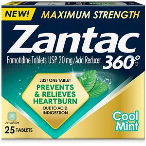 Zantac 360 Acid Reducer, Maximum Strength, 20 Mg, Tablets, Cool Mint