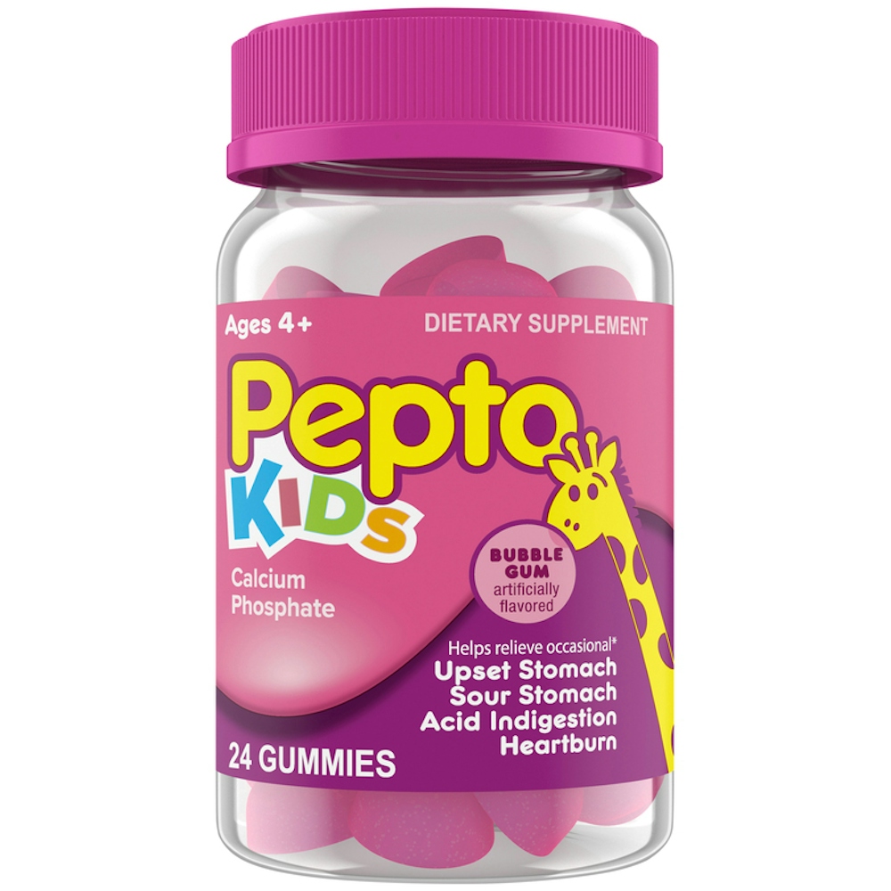 Pepto Calcium Phosphate, Bubble Gum, Ages 4+, Kids, Gummies