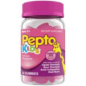 Pepto Calcium Phosphate, Bubble Gum, Ages 4+, Kids, Gummies