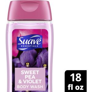 Suave Essentials Sweet Pea & Violet Gentle Body Wash, 18 Fl Oz