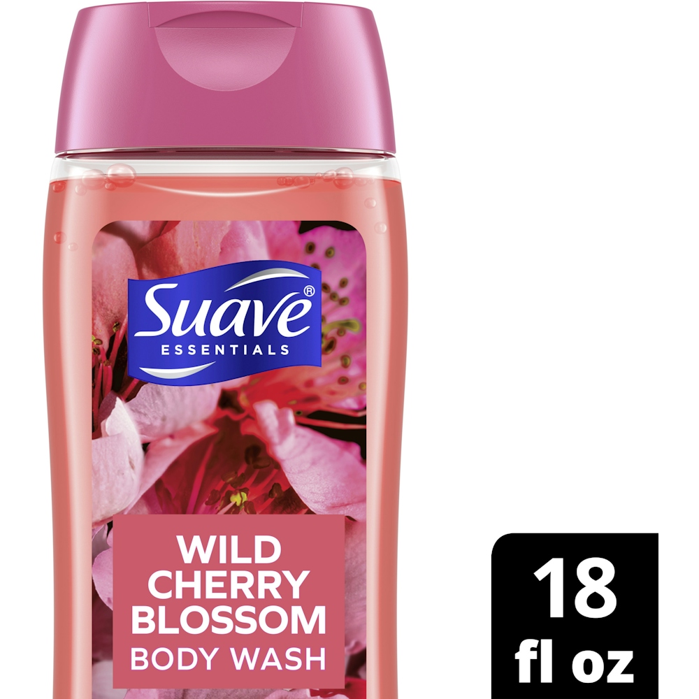 Suave Essentials Body Wash, Gentle, Wild Cherry Blossom 18 Fl Oz