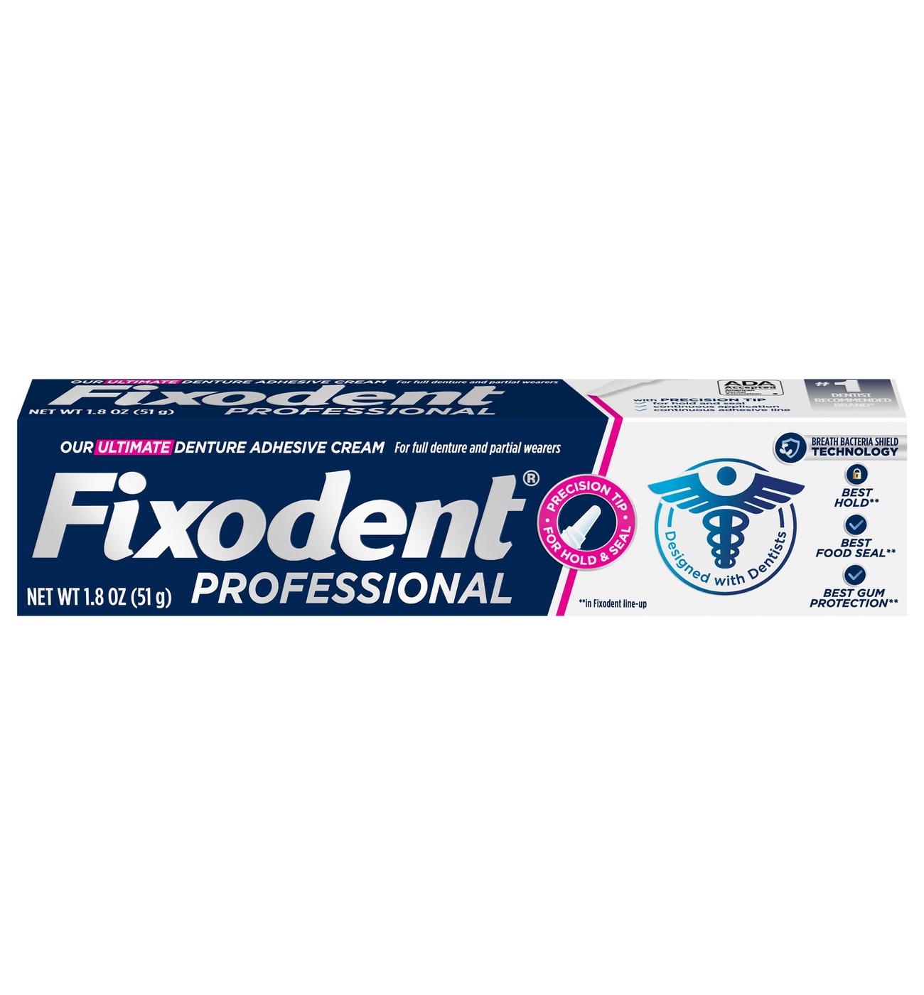 Fixodent Professional Ultimate Denture Adhesive Cream, 1.8 Oz