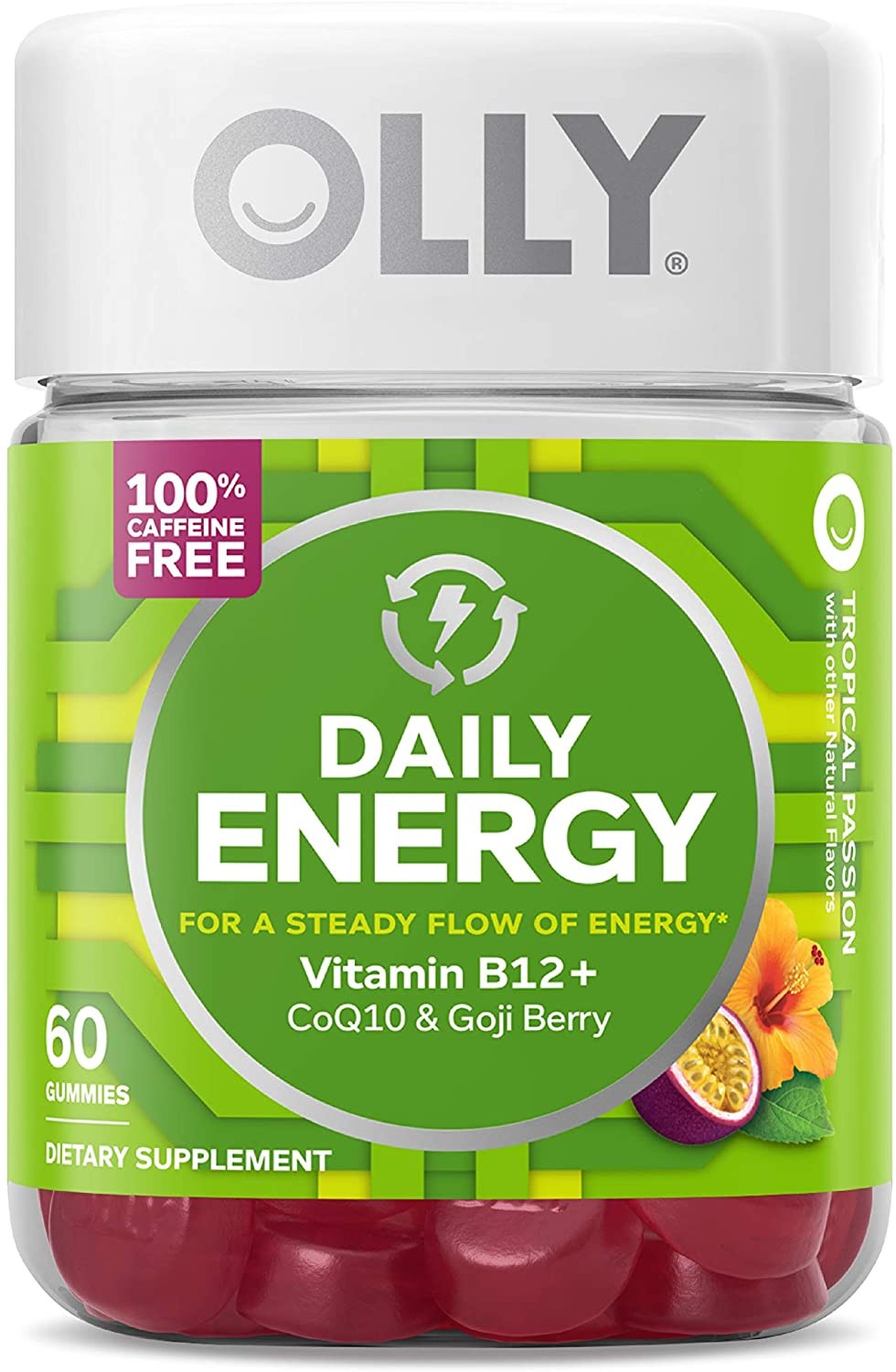 Olly Daily Energy Vitamin B12 Dietary Supplement Tropical Passion