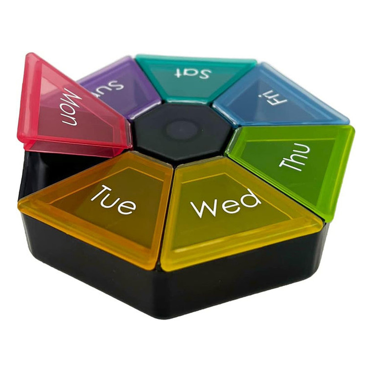 Ezy Dose Weekly 7 Sided Pill Planner, Assorted