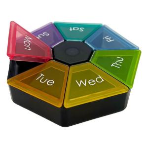 Ezy Dose Weekly 7 Sided Pill Planner, Assorted