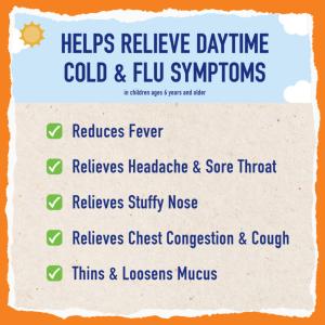 Mucinex Cold, Flu & Sore Throat, Multi-Symptom, Daytime, Elderberry & Cherry