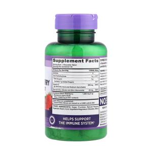 Nature's Truth Sambucus Black Elderberry Immune Complex Plus Vitamin C & Zinc, Natural Mixed Berry, 60 Chewable Tablets