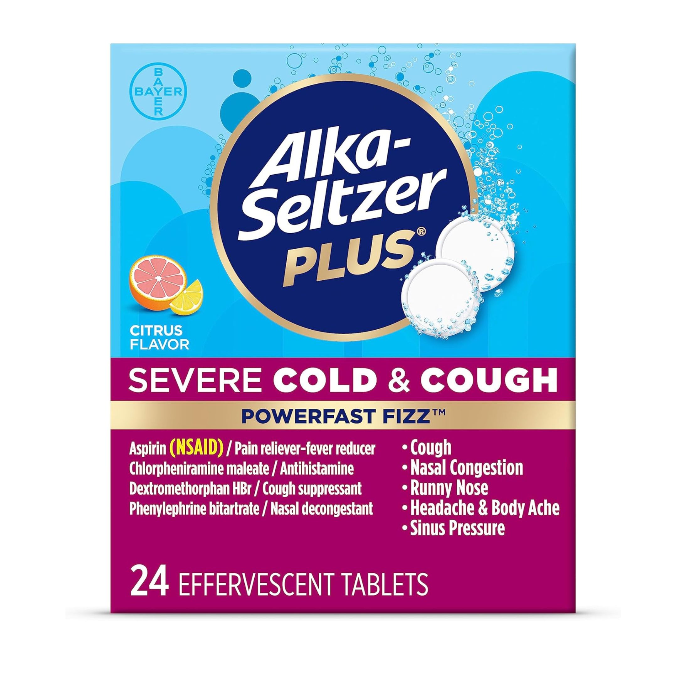 Alka-Seltzer Plus Power Fast Cold & Cough Tab 20